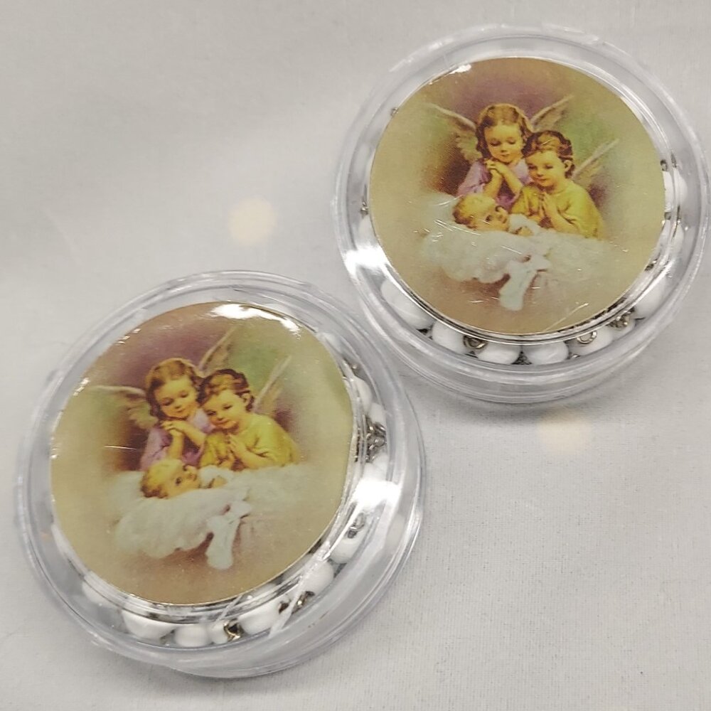 Rosary - White Beads New Sealed Two Sets